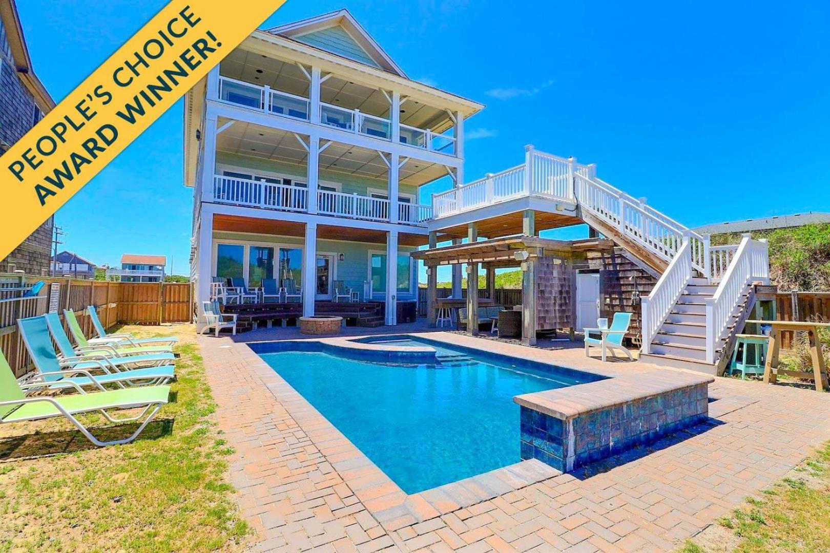 Villa 6007 Happy Sol Oceanfront Heatable Pool Nags Head Exterior foto